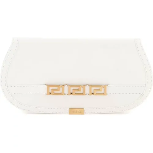 Greca Goddess Leather Pouch , female, Sizes: ONE SIZE - Versace - Modalova