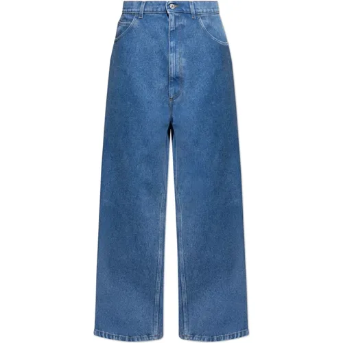 Wide Jeans, male, , Size: W32 Jeans with logo - Marni - Modalova