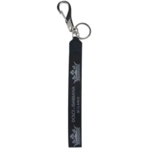 Keyrings, male, , Size: ONE SIZE Men's Key Pouch in Solid Color - Dolce & Gabbana - Modalova