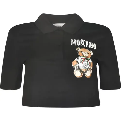 T-Shirt , female, Sizes: XS, S - Moschino - Modalova