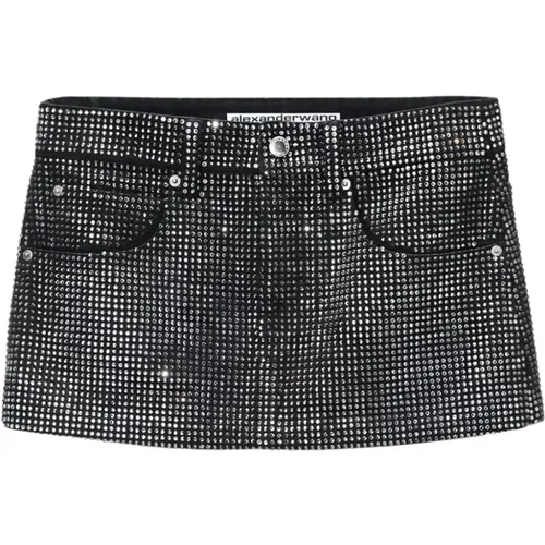 Kristall Distressed Mini Rock , Damen, Größe: W25 - alexander wang - Modalova