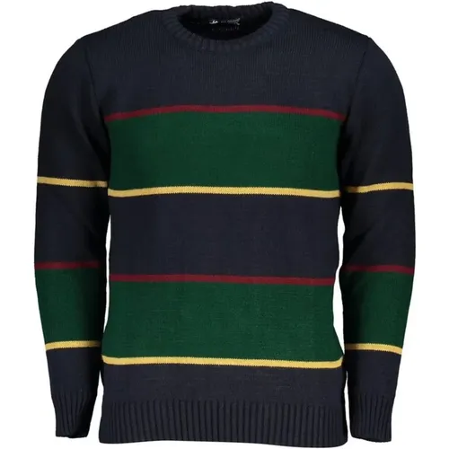 Blauer Crew Neck Sweater Kontrastdetails , Herren, Größe: XL - U.S. Polo Assn. - Modalova