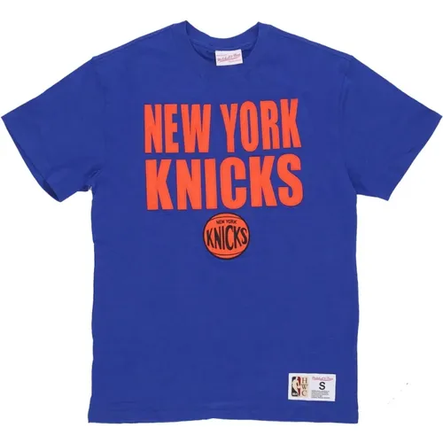 New York Knicks NBA Tee , Herren, Größe: S - Mitchell & Ness - Modalova