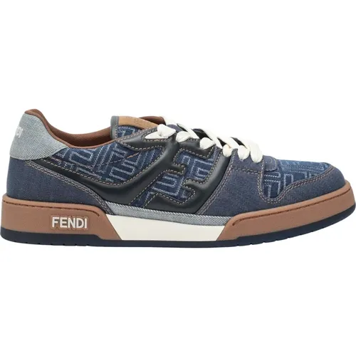 Sneakers, male, , Size: 7 1/2 US Low Top Sneaker Match - Fendi - Modalova