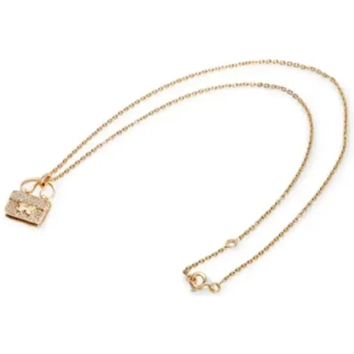 Pre-owned Jewellery, female, , Size: ONE SIZE Pre-owned Rose Gold necklaces - Hermès Vintage - Modalova