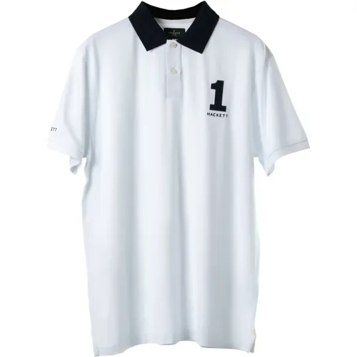 London | Heritage Number Polo Shirt , Herren, Größe: L - Hackett - Modalova