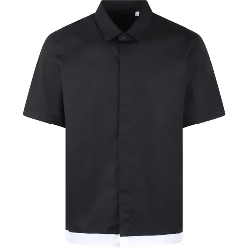 Loose Double Layer Short Sleeve Shirt , male, Sizes: S, M, L - Neil Barrett - Modalova