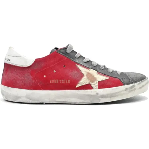 Red Gold Star Superstar Sneakers , male, Sizes: 9 UK - Golden Goose - Modalova