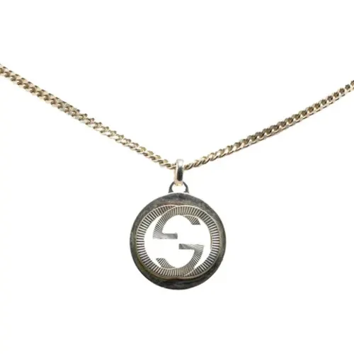 Pre-owned Jewellery, female, , Size: ONE SIZE Pre-owned Silver necklaces - Gucci Vintage - Modalova