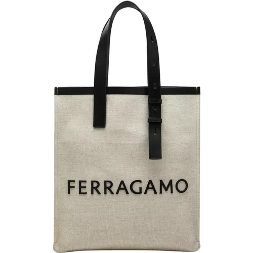 Tote Bags, male, , Size: ONE SIZE Stylish Handbag for Media Items - Salvatore Ferragamo - Modalova