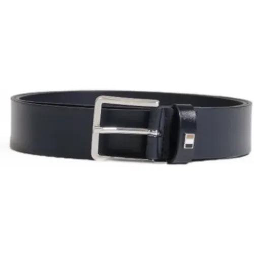 Belts, male, , Size: 115 CM Leather Belt with Buckle Fastening - Hugo Boss - Modalova