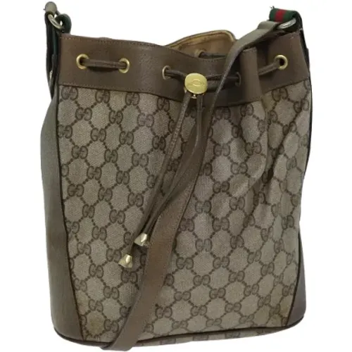 Pre-owned Bucket Bags, female, , Size: ONE SIZE Pre-owned Canvas gucci-bags - Gucci Vintage - Modalova