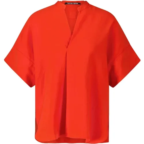 Linen Mix Blouse Shirt , female, Sizes: L, S, M - Hannes Roether - Modalova
