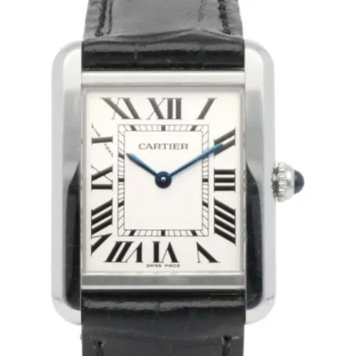 Pre-owned Watches, female, , Size: ONE SIZE Pre-owned Leather watches - Cartier Vintage - Modalova