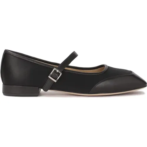 Schwarze Mary Jane flache Pumps mit Absatz - Kazar Studio - Modalova