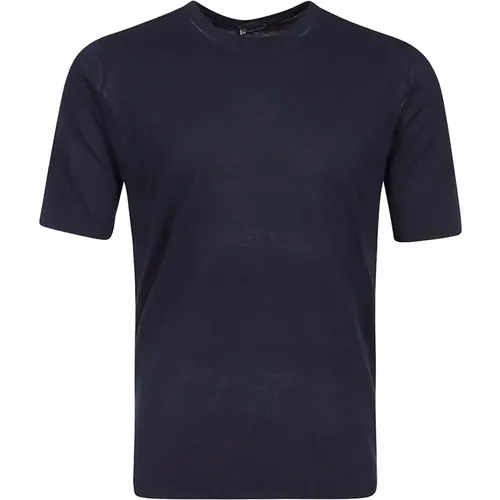 Crewneck Cotton T-Shirt Straight Fit , male, Sizes: L, XL, 3XL, S, M - Hindustrie - Modalova