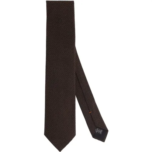 Ties, male, , Size: ONE SIZE Silk Solid Color Tie - Ermenegildo Zegna - Modalova