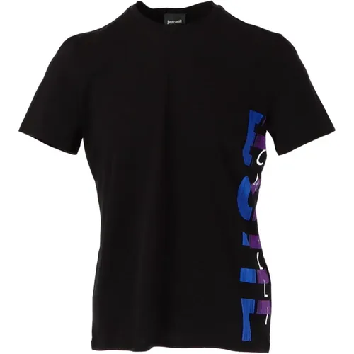 T-Shirts, male, , Size: S Luxury High-Top Lace-Up Sneakers - Just Cavalli - Modalova