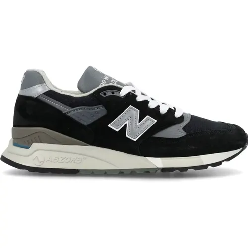 Schwarze Sneakers Low Top Schnürschuhe , Herren, Größe: 42 1/2 EU - New Balance - Modalova