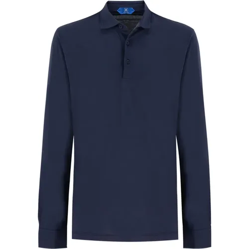 Baumwoll Polo Shirt, Langarm, Regular Fit , Herren, Größe: 4XL - Kiton - Modalova