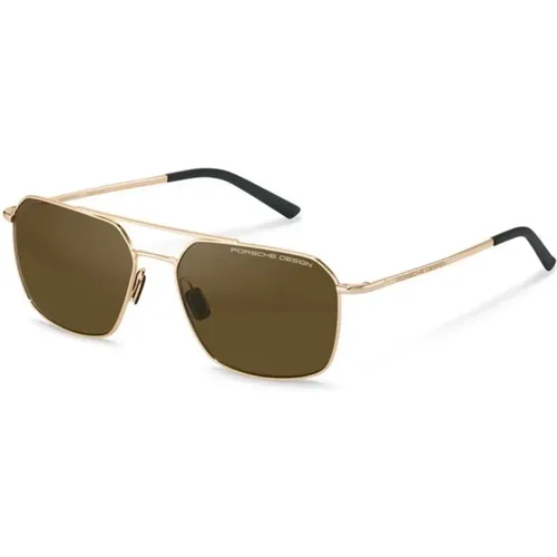 Goldbraune Sonnenbrille Stilvolles Modell - Porsche Design - Modalova