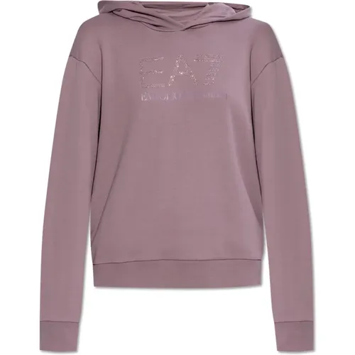 Sweatshirt mit Logo , Damen, Größe: XS - Emporio Armani EA7 - Modalova