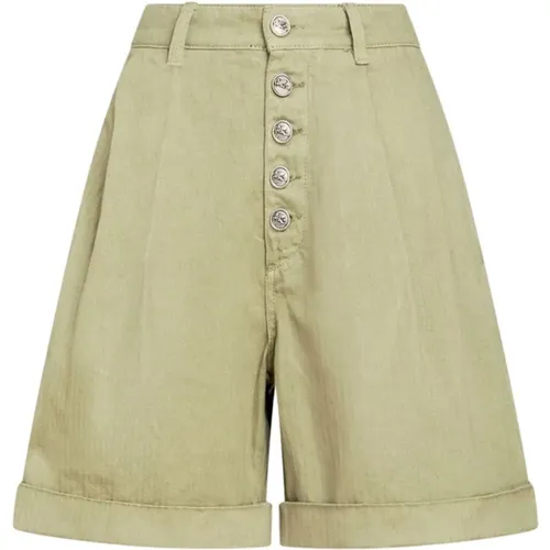 Stilvolle olivgrüne Sommer-Shorts , Damen, Größe: M - ETRO - Modalova