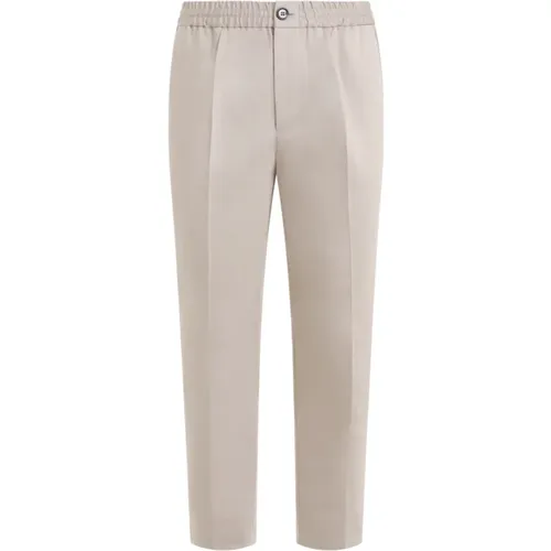 Light Cotton Elasticated Waist Trousers , male, Sizes: L - Ami Paris - Modalova