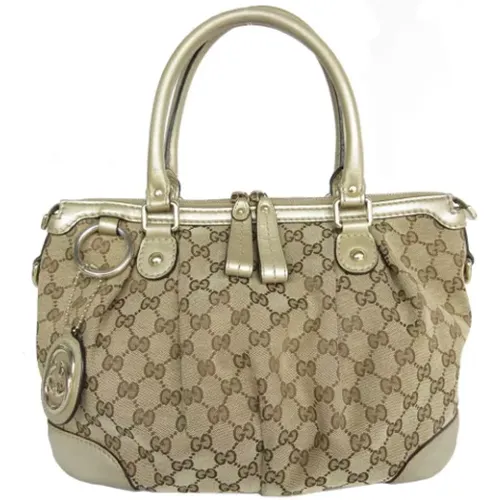 Pre-owned Tote Bags, female, , Size: ONE SIZE Pre-owned Canvas gucci-bags - Gucci Vintage - Modalova