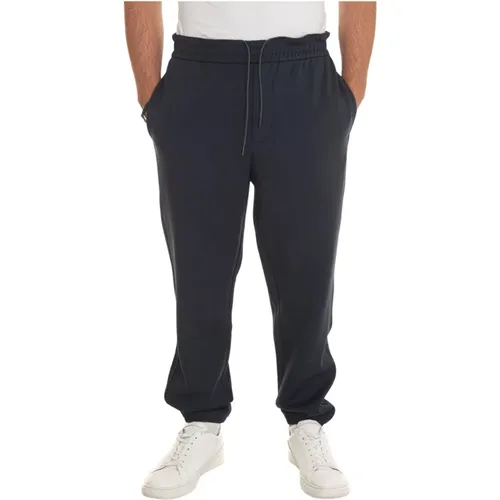 Stretch Jogger Trousers with Tie Waist , male, Sizes: 2XL, XL, M, S, L - Emporio Armani - Modalova