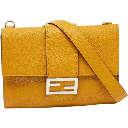 Pre-owned Cross Body Bags, female, , Size: ONE SIZE Pre-owned Leather travel-bags - Fendi Vintage - Modalova