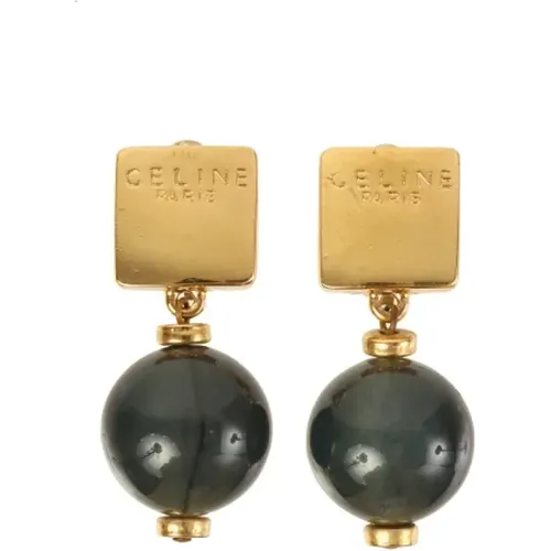 Pre-owned Fabric earrings , female, Sizes: ONE SIZE - Celine Vintage - Modalova