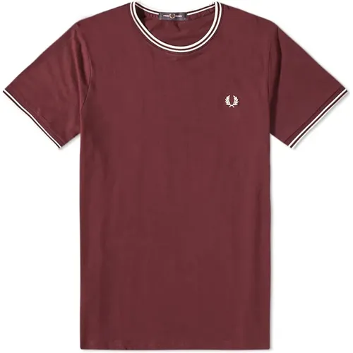 Twin Tipped Round Neck T-Shirt , male, Sizes: 2XL, L, XL, M - Fred Perry - Modalova