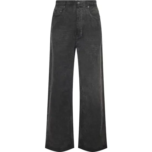 Wide Jeans, male, , Size: W32 Drkshdw Trousers Geth Jeans - Rick Owens - Modalova