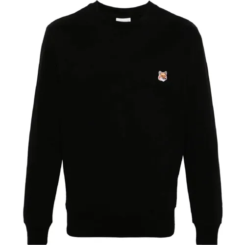 Schwarzer Sweatshirt Aw24 Herrenmode , Herren, Größe: S - Maison Kitsuné - Modalova