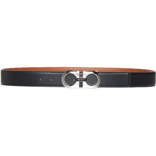 Double Adjustable Belts , male, Sizes: 110 CM - Salvatore Ferragamo - Modalova