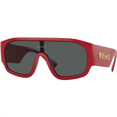 Grey Sunglasses,VE 4439 Sunglasses in Dark Havana/Light Brown,/Grey Sunglasses - Versace - Modalova