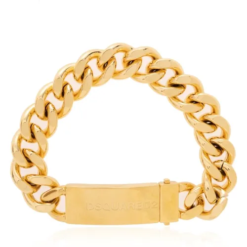 Bracelets, male, , Size: M Brass bracelet - Dsquared2 - Modalova