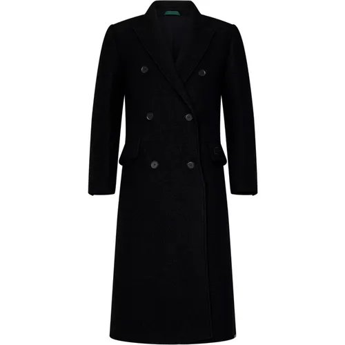 Bouclé Wool Double-Breasted Coat , female, Sizes: XS - Lacoste - Modalova