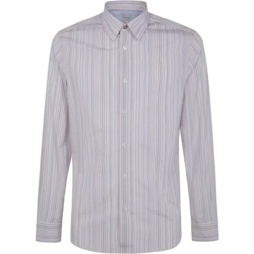 Casual Shirts, male, , Size: XL Signature Stripe Slim-Fit Shirt - Paul Smith - Modalova