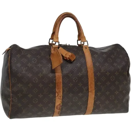 Pre-owned Weekend Bags, female, , Size: ONE SIZE Pre-owned Canvas handbags - Louis Vuitton Vintage - Modalova