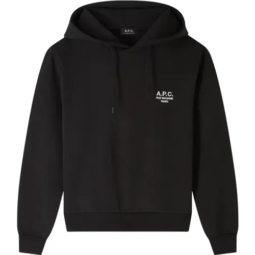 Schwarzer Unisex Kapuzenpullover , Herren, Größe: L - A.P.C. - Modalova