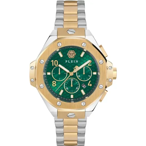 Watches, male, , Size: ONE SIZE Royal Chrono Watch Green Dial - Philipp Plein - Modalova