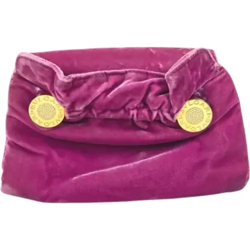 Pre-owned Leather clutches , female, Sizes: ONE SIZE - Bvlgari Vintage - Modalova