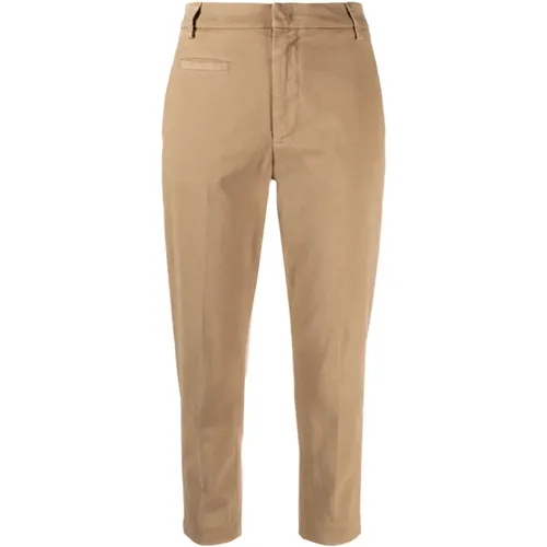 Chinos, female, , Size: W34 Sand Trousers - Dondup - Modalova