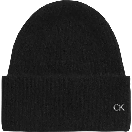 Lux Wool Beanie - Alpaca Blend , male, Sizes: ONE SIZE - Calvin Klein - Modalova