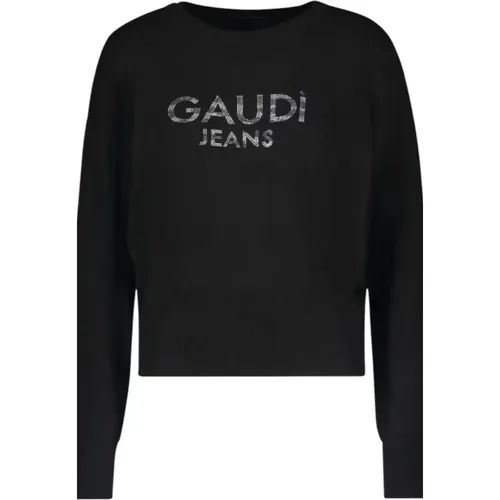 Rundhals T-shirt , Damen, Größe: XS - Gaudi - Modalova