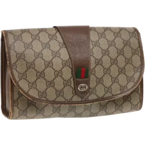 Pre-owned Clutches, female, , Size: ONE SIZE Pre-owned Leather clutches - Gucci Vintage - Modalova