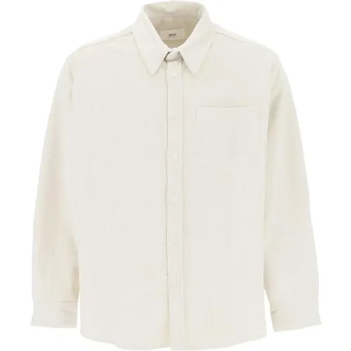 Cotton Corduroy Overshirt, Klassischer Stil , Herren, Größe: M - Ami Paris - Modalova