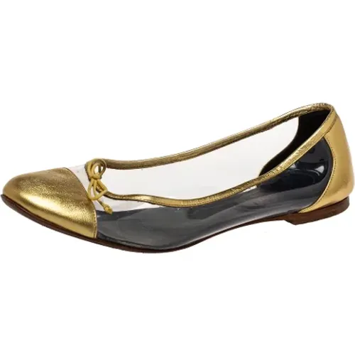 Pre-owned Flats, female, , Size: 9 1/2 US Pre-owned Leather flats - Yves Saint Laurent Vintage - Modalova